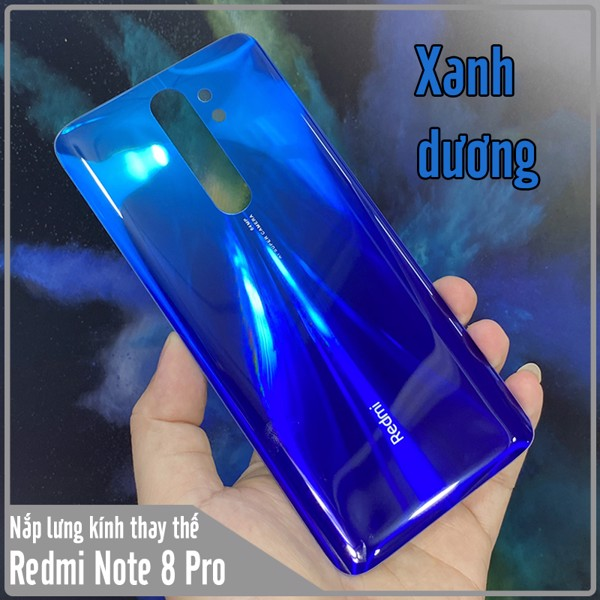 Nắp lưng kính Xiaomi Mi Note 8 Pro đủ màu