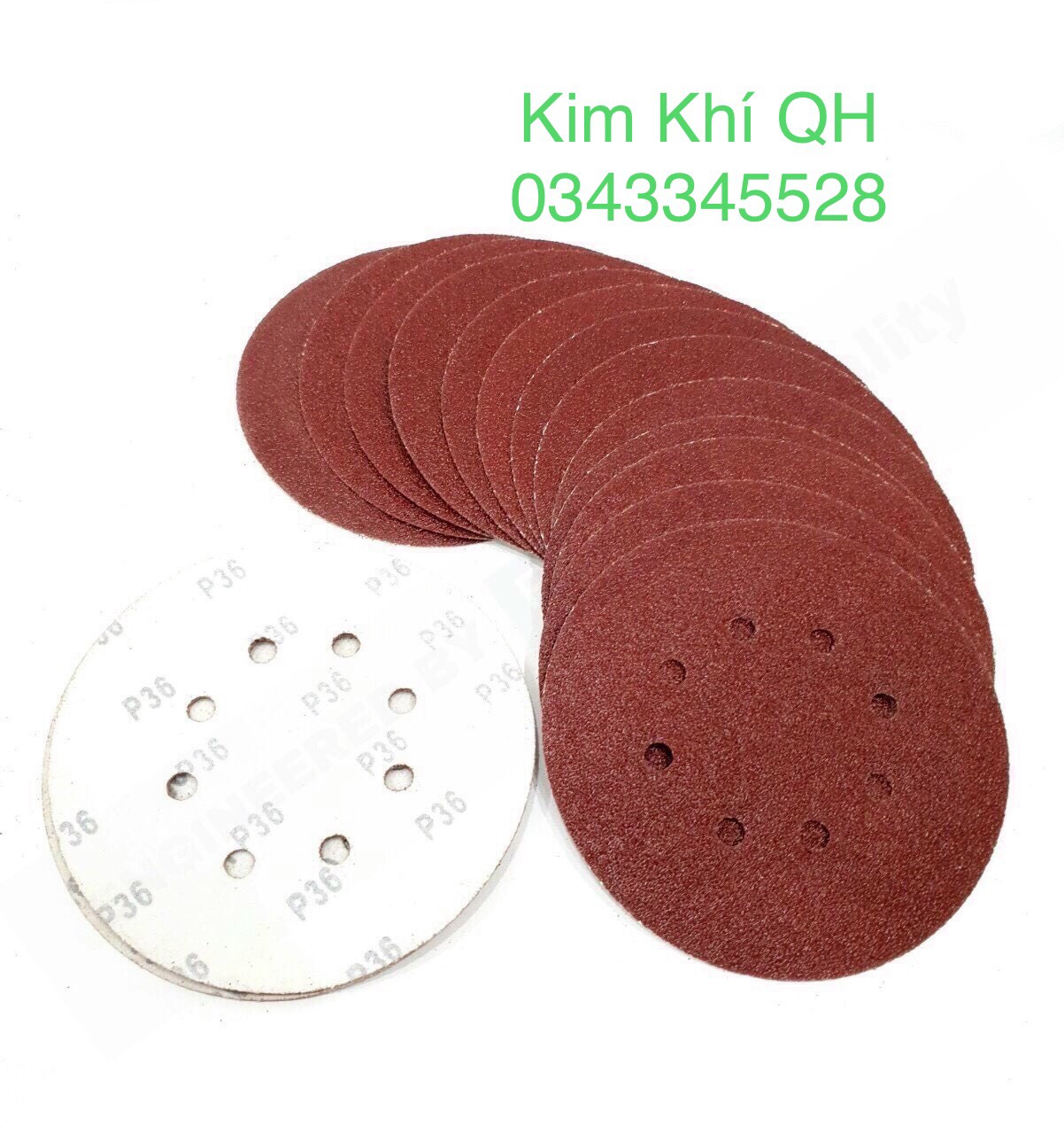 Hộp 100 tờ giấy nhám tròn- giấy giám có lông hút dính phi 180mm