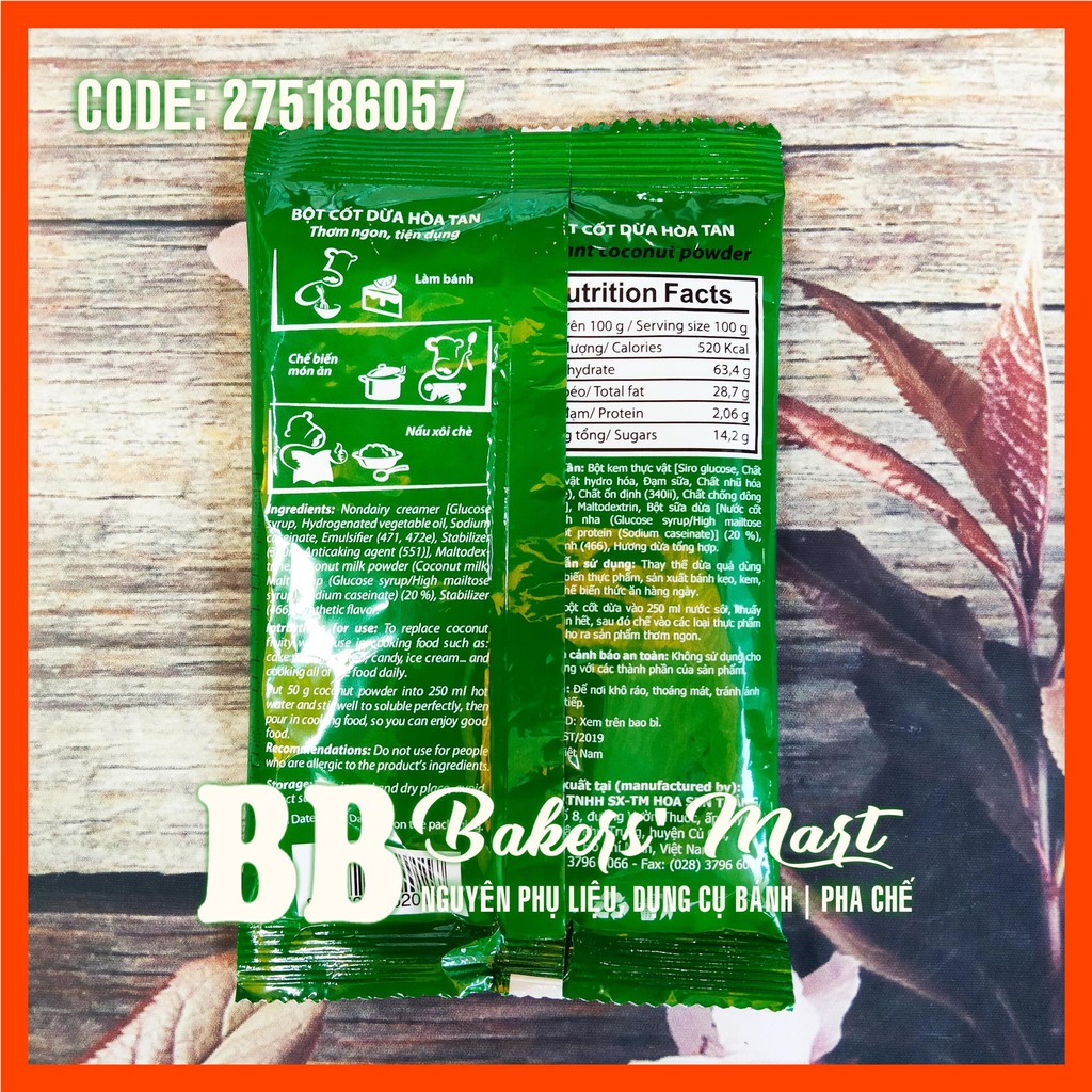 Bột cốt dừa SANCA - Gói 50gr