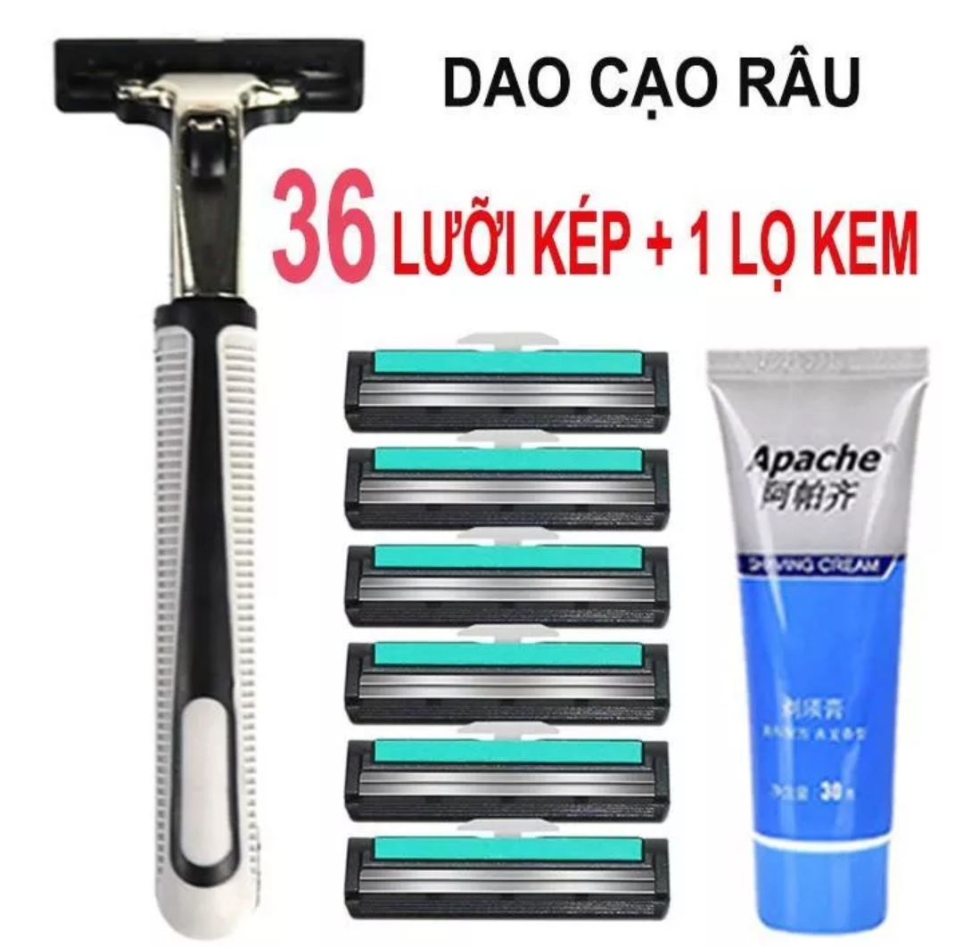 Set bộ cạo râu 36 lưỡi - tặng kèm kem cạo
