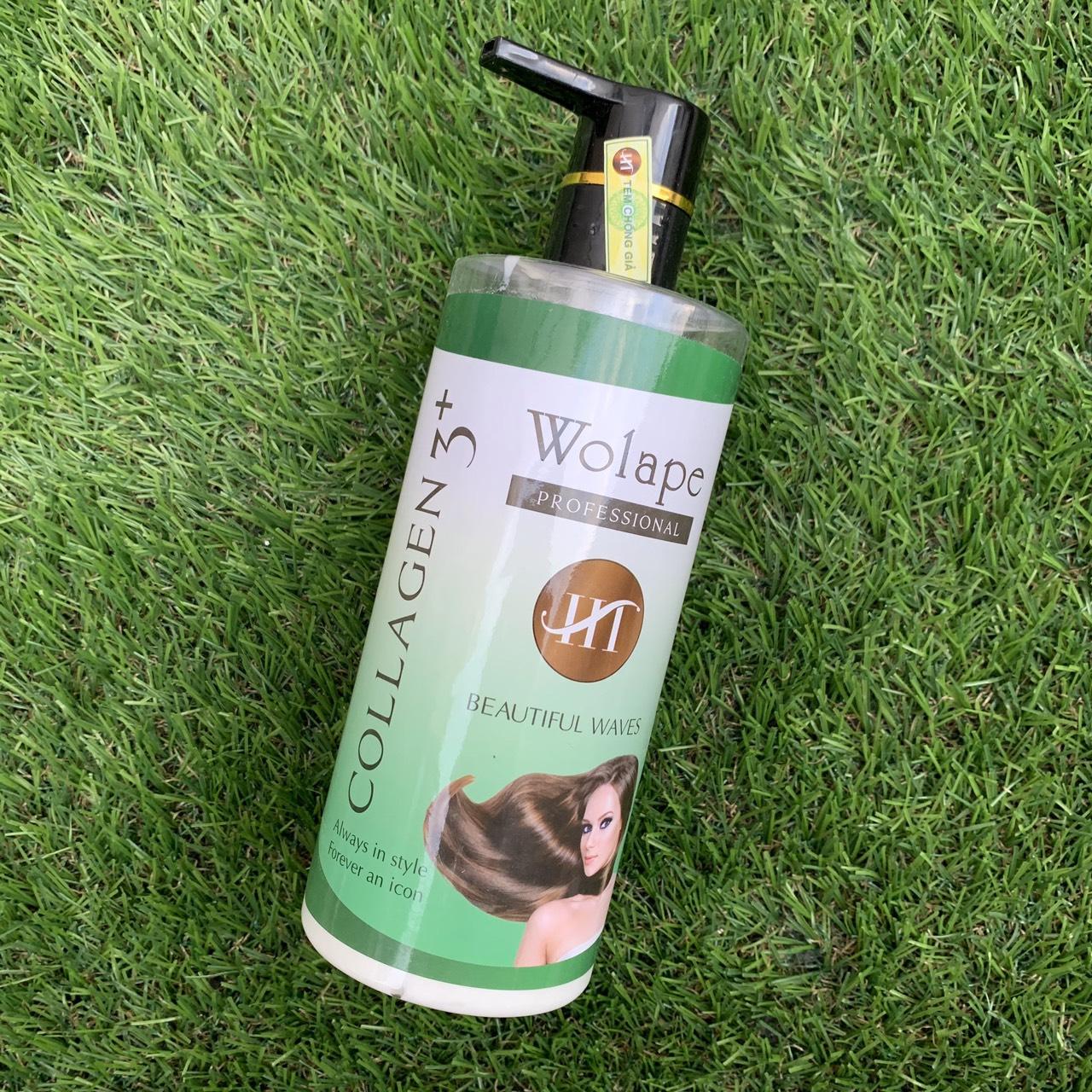 Kem hấp Collagen Wolape HT phủ bóng tóc 500ml