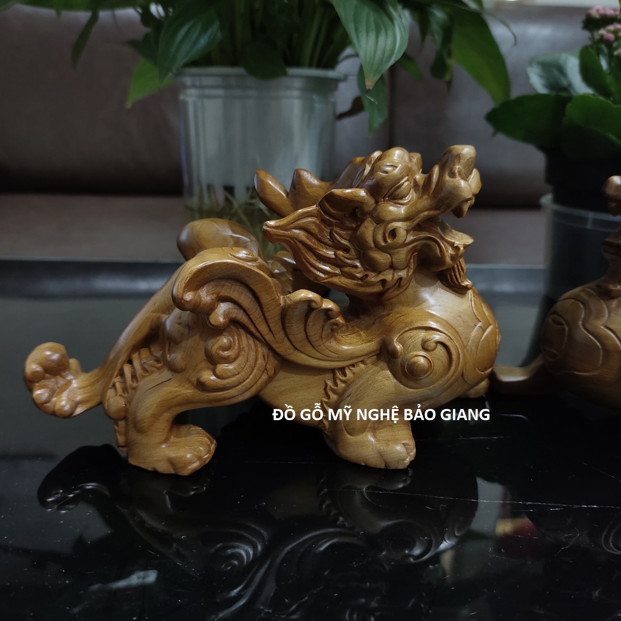 Cặp tỳ hưu tài lộc gỗ bách xanh thơm