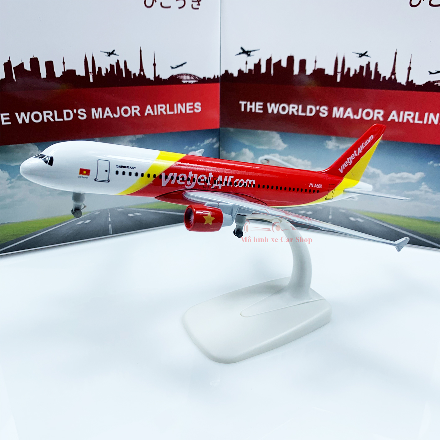 Mô hình máy bay Vietjet Air 20cm và 16cm