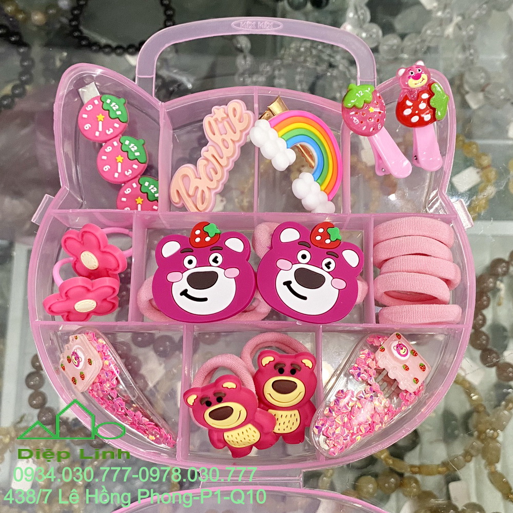 [HCM]Bộ kẹp tóc dây buộc tóc Công chúa - Công chúa Elsa và Anna -Bộ kẹp tóc cho bé gái - Diệp Linh