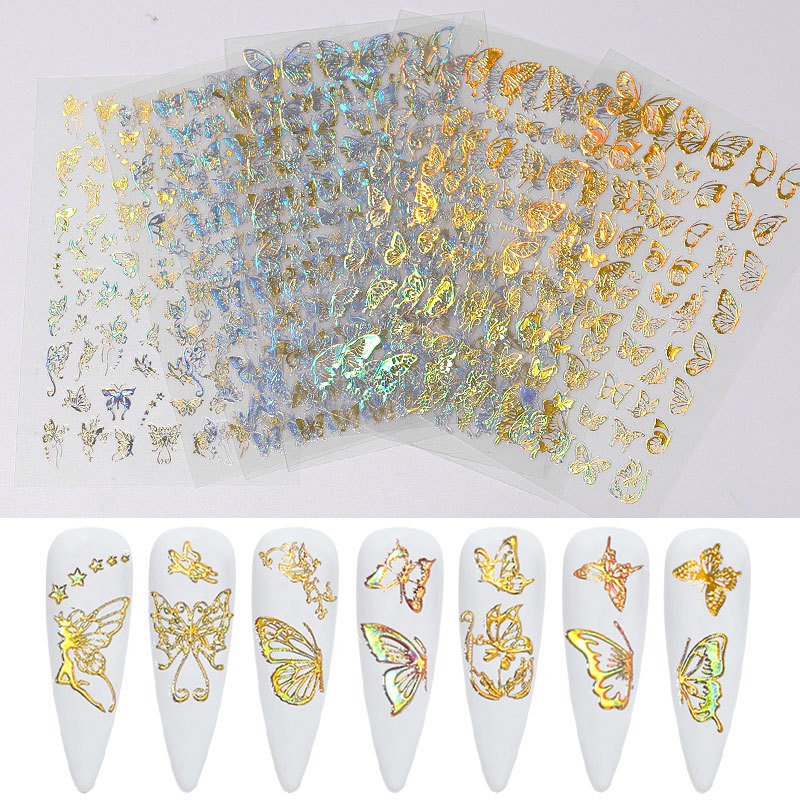 Bướm dán móng tay 3D, đề can dán móng tay ba chiều