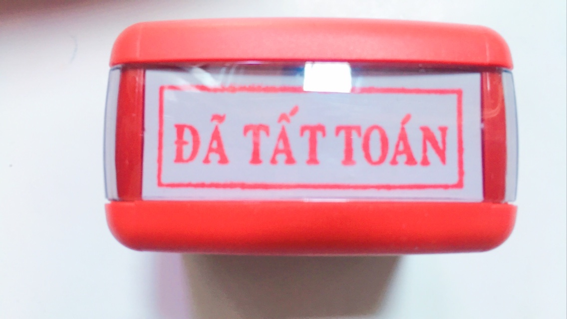 CON DẤU LIỀN MỰC ĐÃ TẤT TOÁN