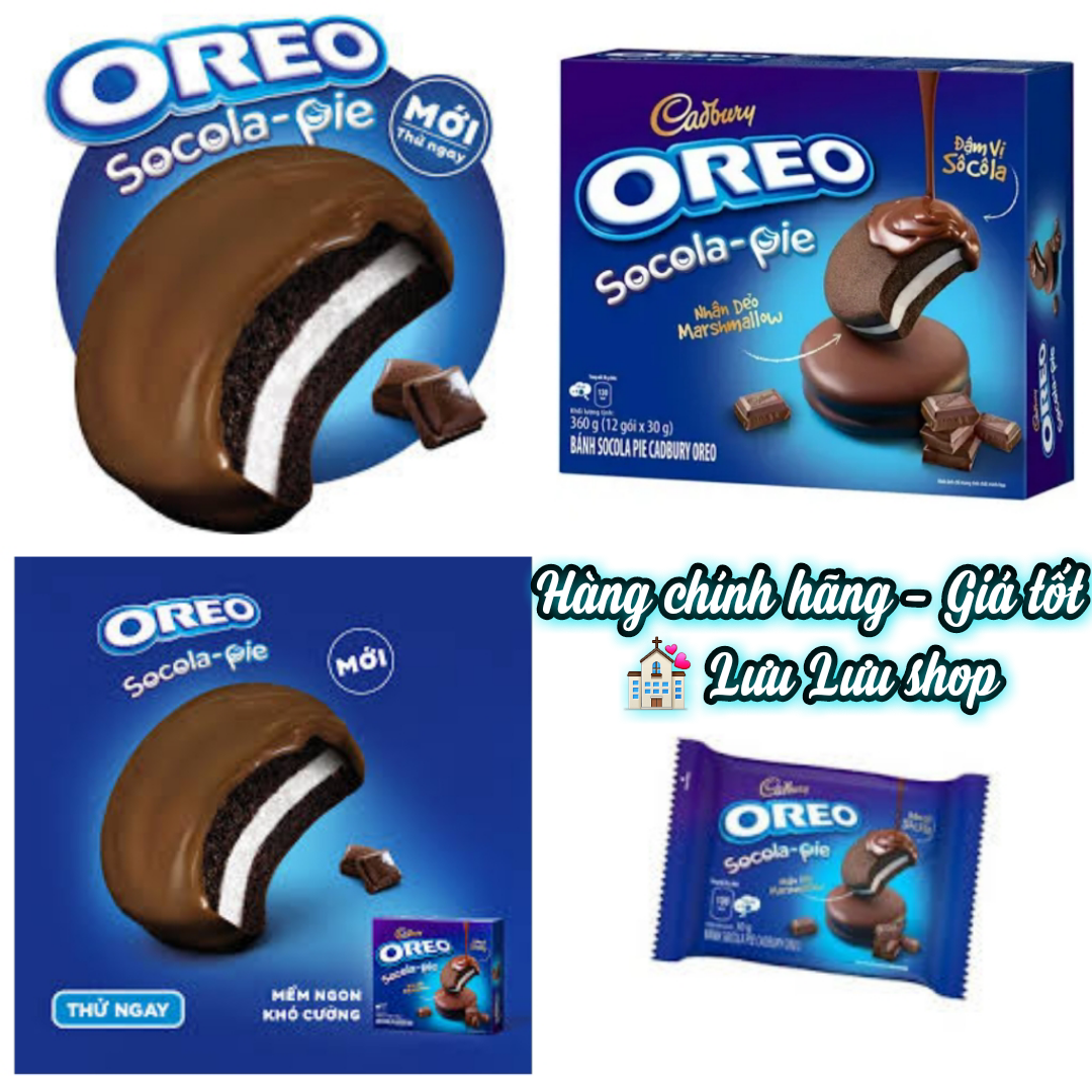Bánh Cadbury Oreo Socola pie hộp 360gr