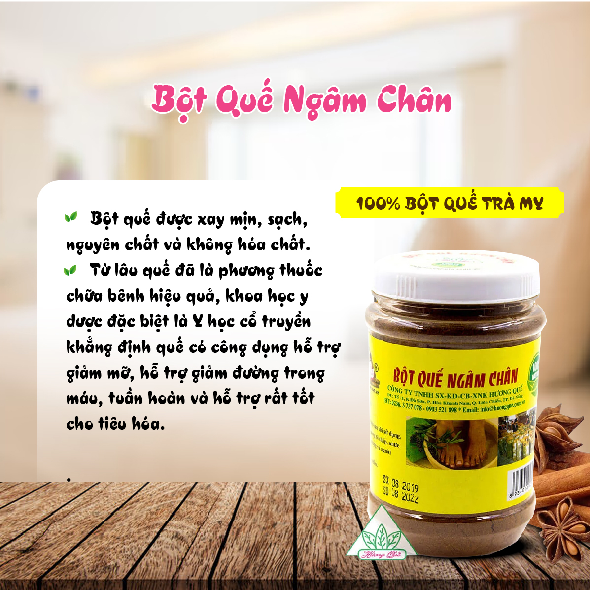 Bột Quế Ngâm Chân Hương Quế, lọ 200 gr