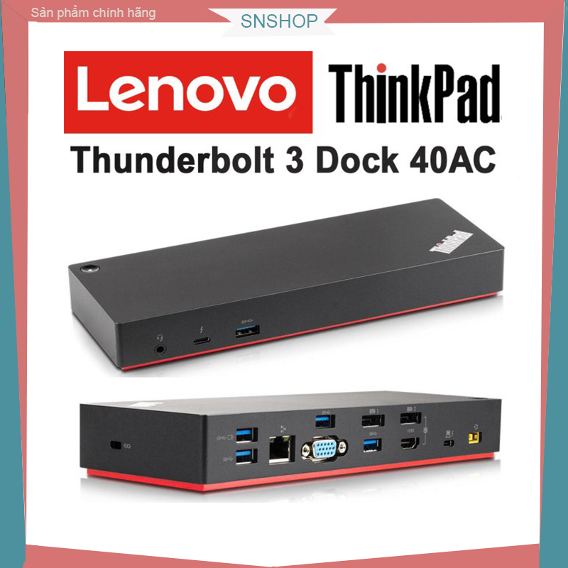 Dock Thinkpad 40AC USB-C Thunderbolt 3 - Bộ chuyển đổi cổng kết nối