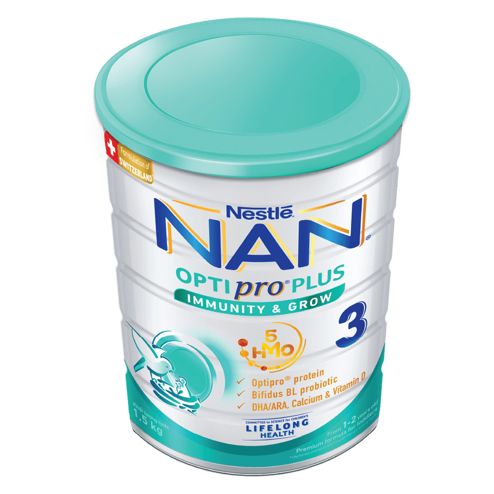 Sữa Bột Nan Optipro số 3 lon 1.5kg Cho bé 1-2 tuổi
