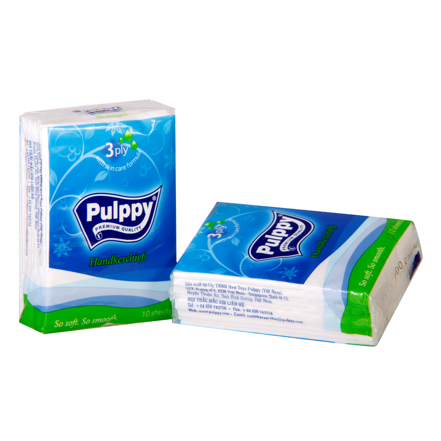 Khăn giấy lụa bỏ túi pulppy 3 lớp