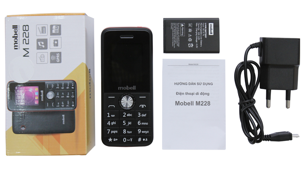 Điện thoại Mobell M228 - Chính hãng (bảo hành 12 tháng)