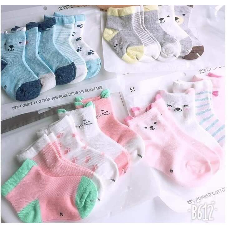 Set 5 đôi tất vớ cổ cao cho bé