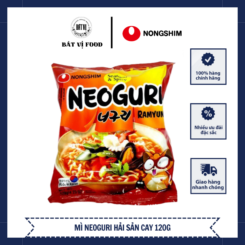 Noodles Neoguri seafood spicy Korean 120g