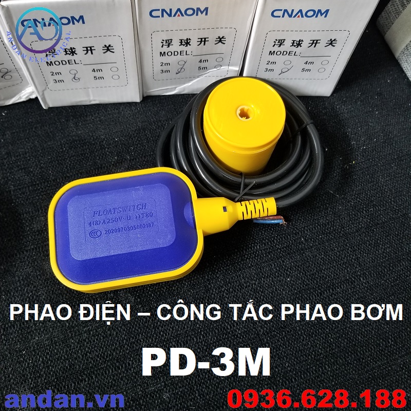 Phao điện 2 mét, 3 mét, 5 mét - công tắc phao bơm nước chống cạn chống tràn 2m 3m 5m, vuông - tròn