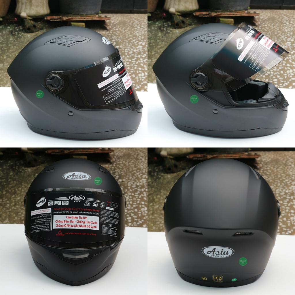 Mũ Bảo Hiểm Fullface M136 ASA /Bảo Hành 12 Tháng (Đen Nhám )