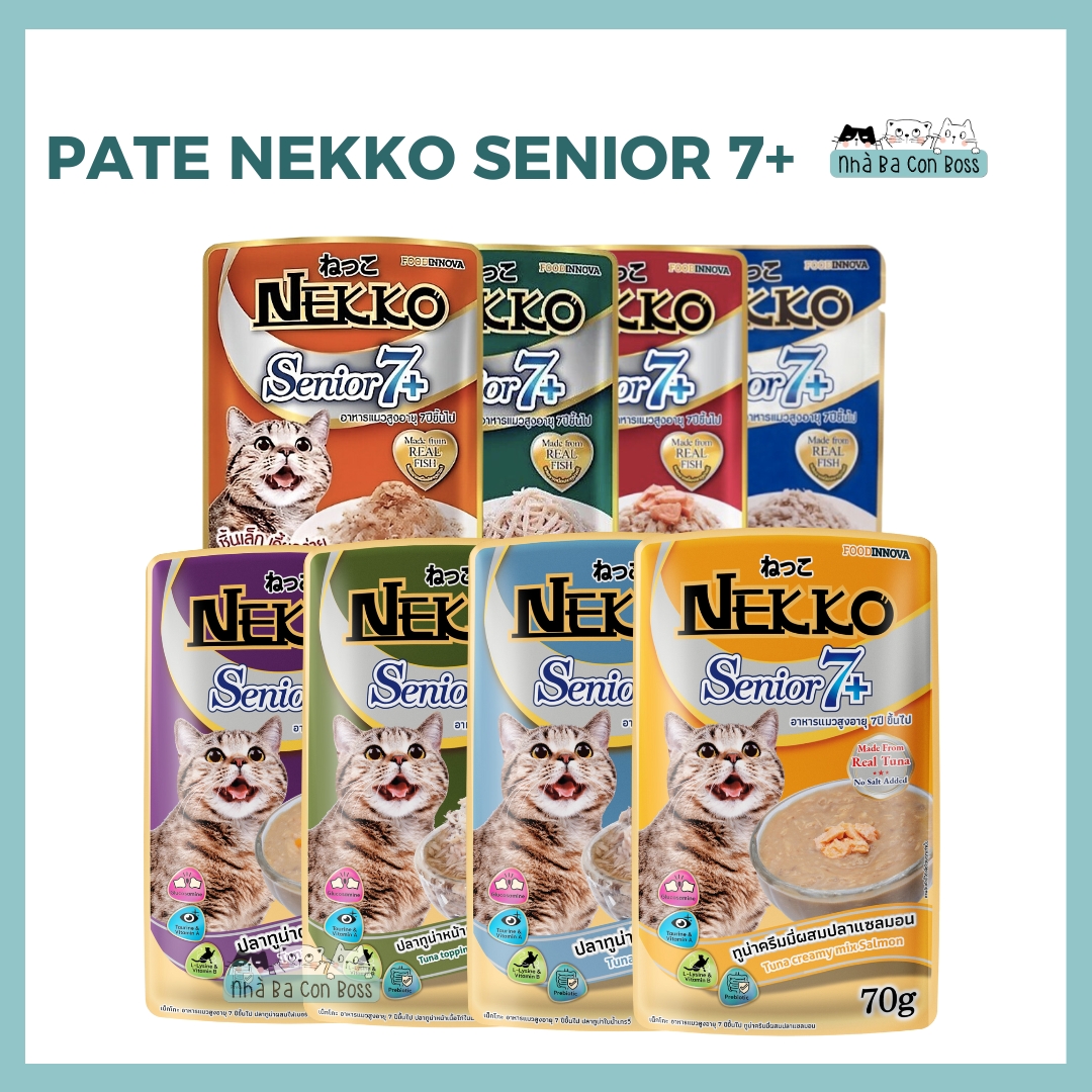 [Gói 70g] Pate Cho Mèo Nekko Senior 7+/ 11+