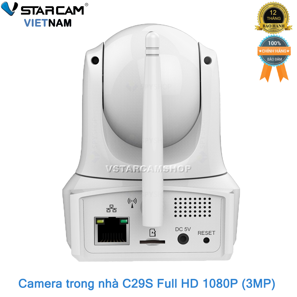 Camera wifi IP Vstarcam C29s Full HD 1080P 3 Megapixel bảo hành 12 tháng