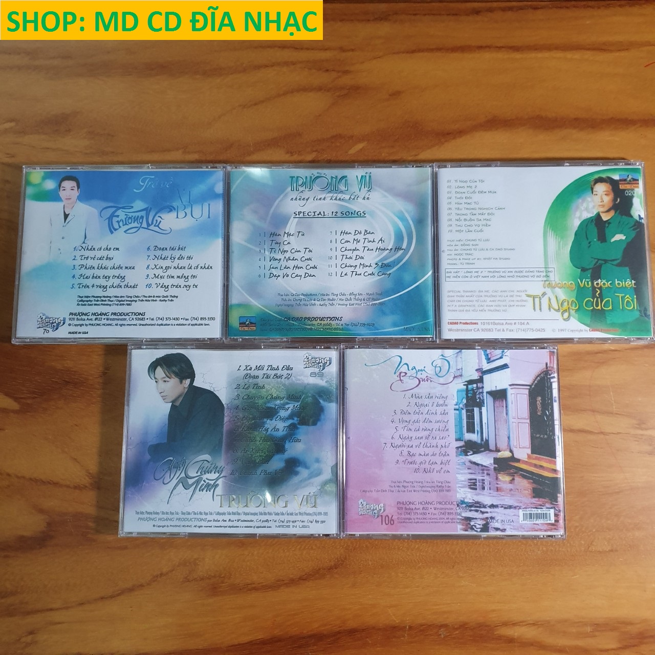 [MDCD] Bộ 5 Đĩa CD Tuyệt Phẩm Trường Vũ - Bộ 3