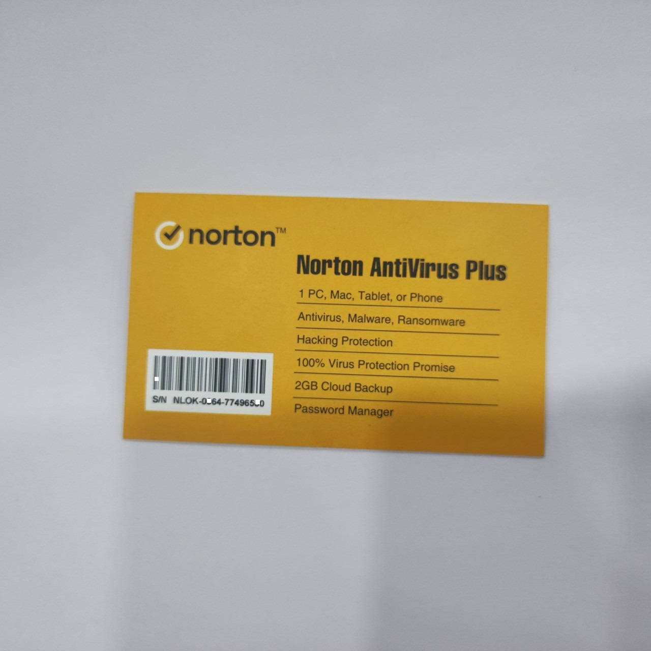 Phần mềm diệt Virus Norton AntiVirus Plus  (1 thiết bị  / 1 năm) - Không hộp Chính Hãng