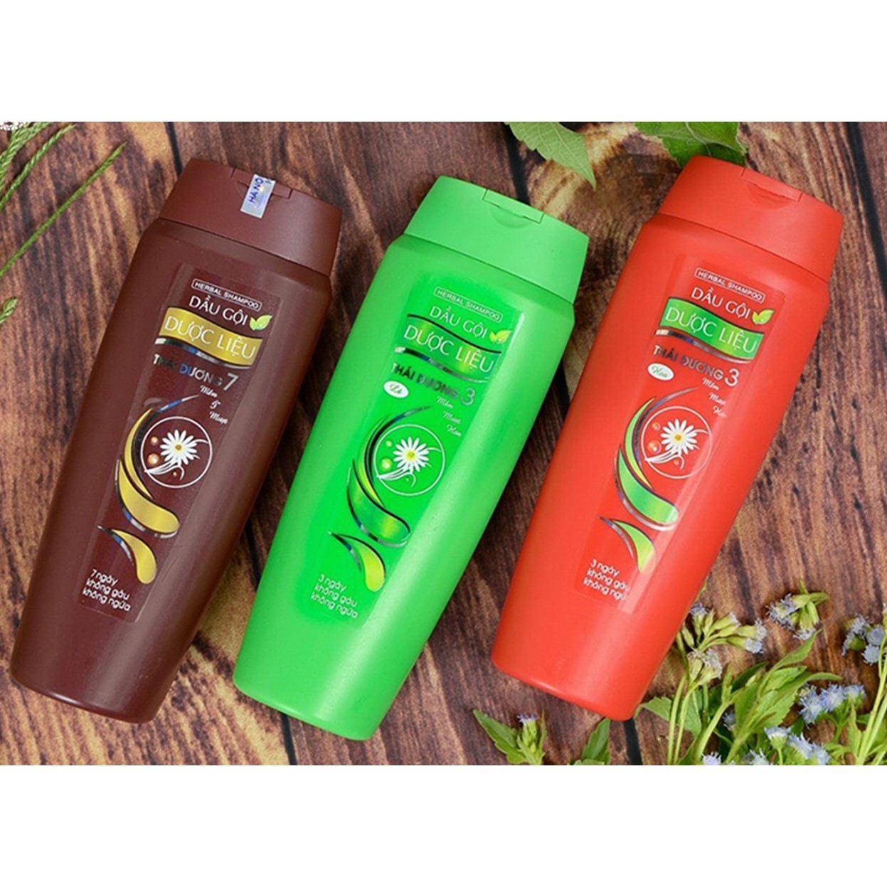 Dầu gội dược liệu Thái Dương 3 (Hương Hoa) 200ml - Đỏ