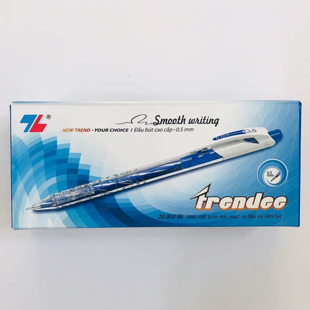 Bút bi xanh Thiên Long Trendee TL-079 (Hộp 20 chiếc)