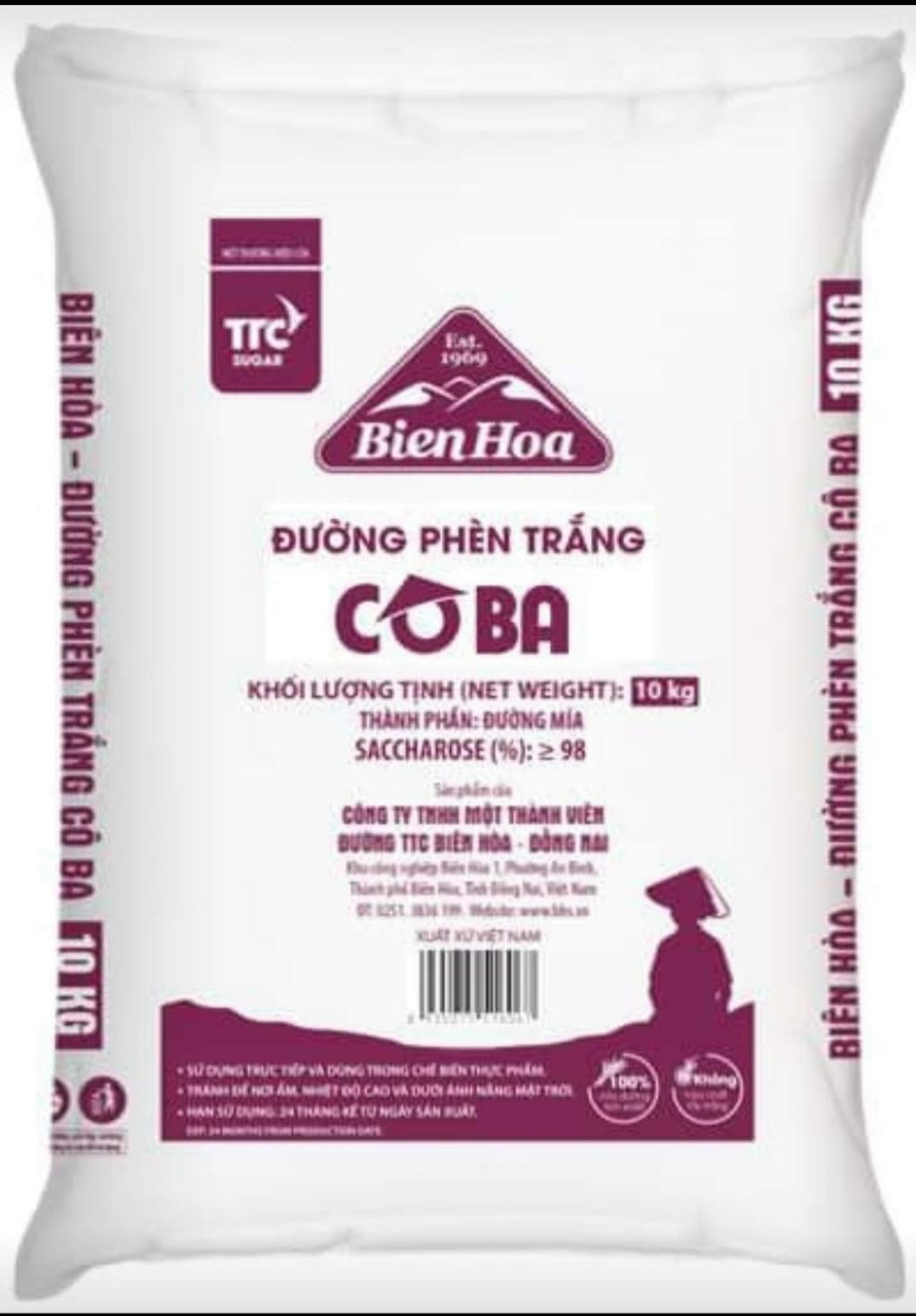 Túi 10 kg đường phèn trắng cô ba biên hoà