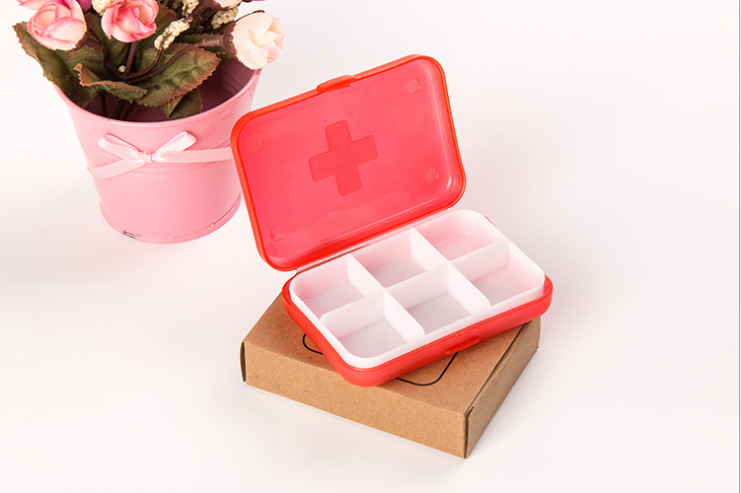 Hộp chia thuốc 6 ngăn nhỏ gọn dễ mang theo