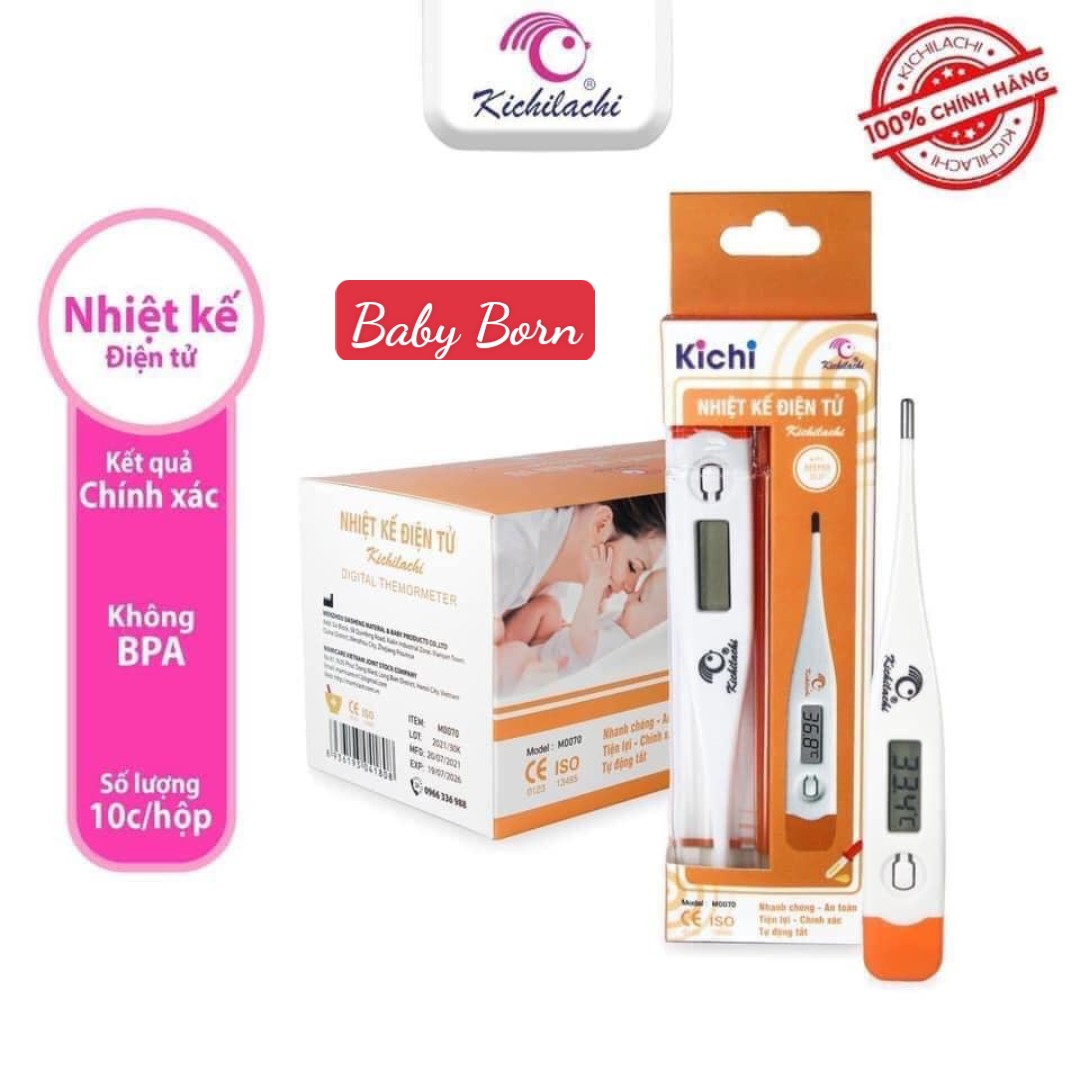 - Nhiệt kế điện tử Kichilachi đo nhiệt độ cho bé