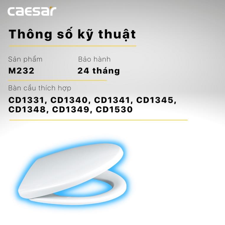 Nắp Êm Bồn Cầu CAESAR M232