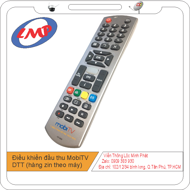 Điều khiển đầu thu MobiTV DTT (hàng zin theo máy)