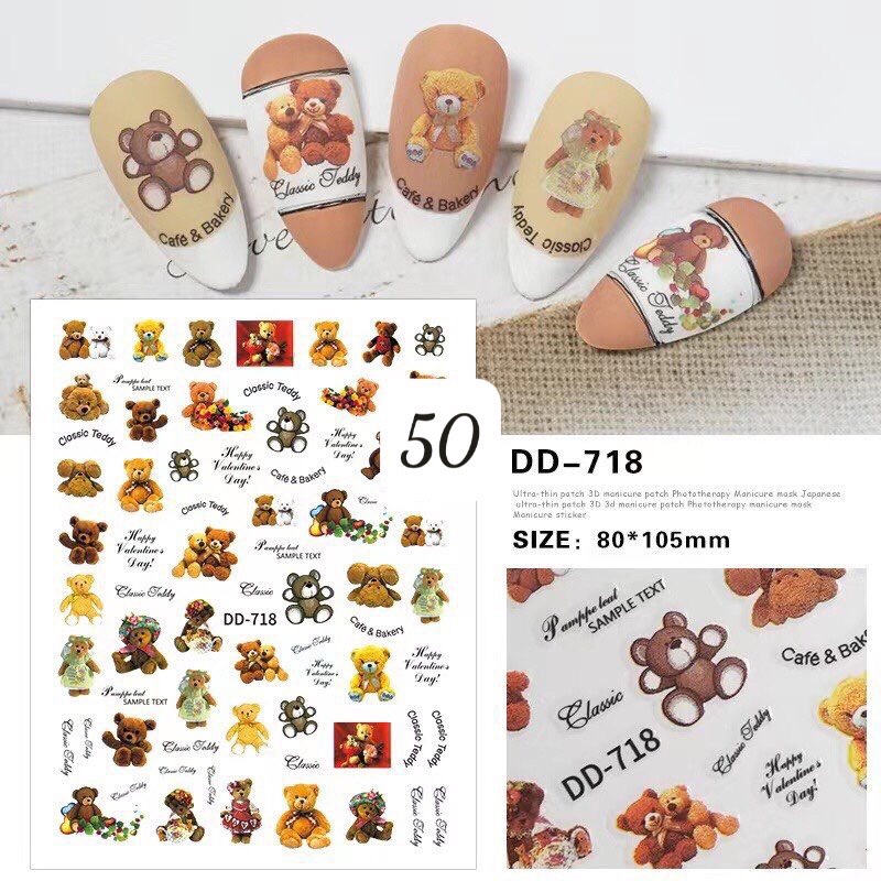 Hình dán sticker trang trí nail các mẫu HOT nhất