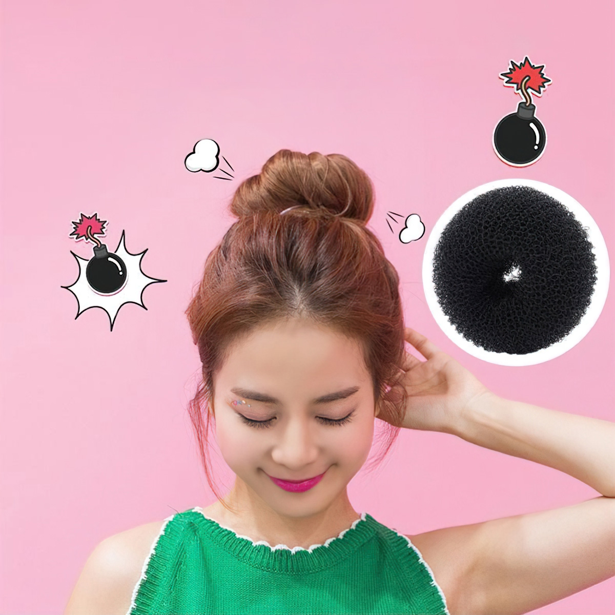 Garlic bulbs for puffy hair to support buns