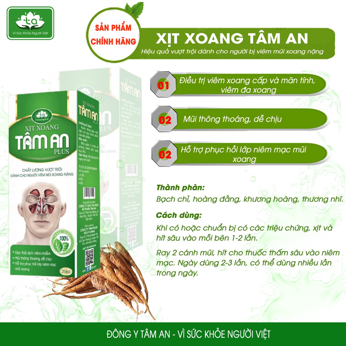 FREESHIP MAX - Viêm Xoang Tâm An Plus