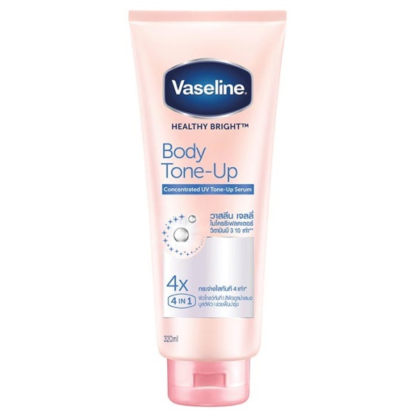 Dưỡng thể chống nắng nâng tông tức thì Vaseline Healthy Bright Body Tone-Up 4x Concentrated UV Serum(320ml) nhập khẩu