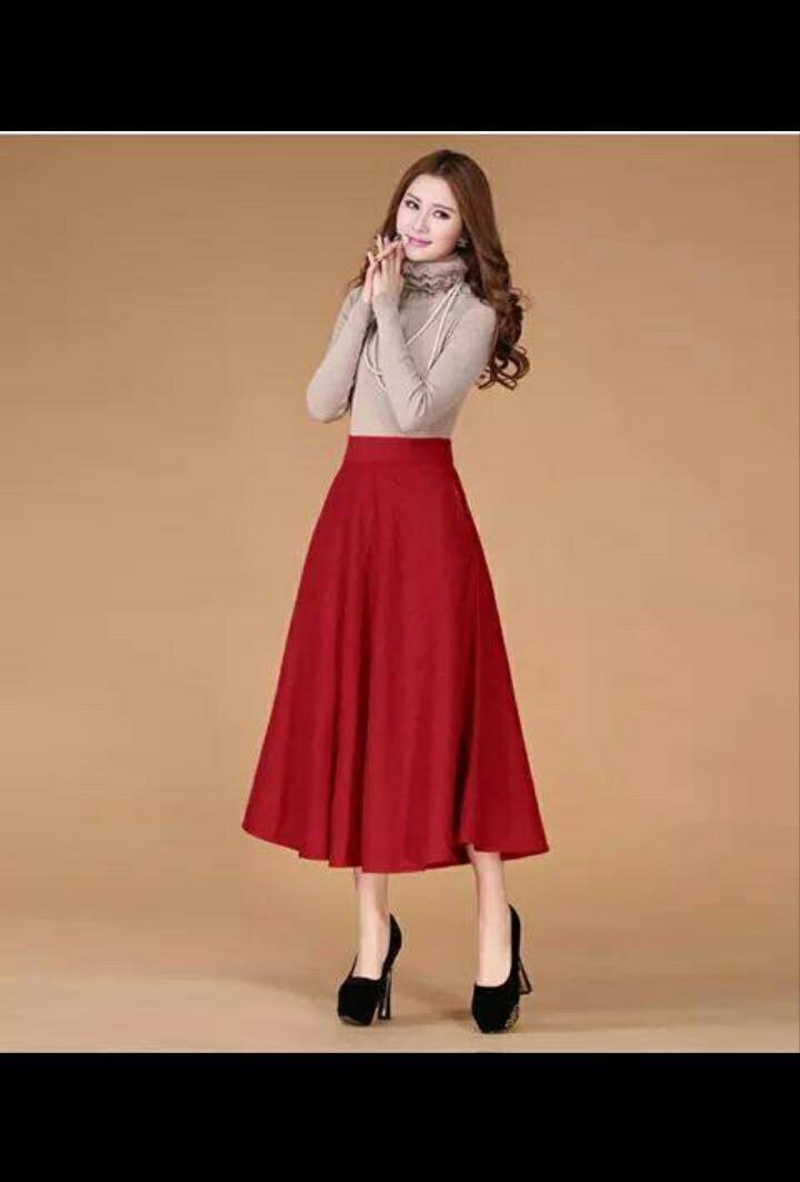 [HCM]Chân Váy Xoè Form Dài Phong Cách Hàn Quốc Cực Hot