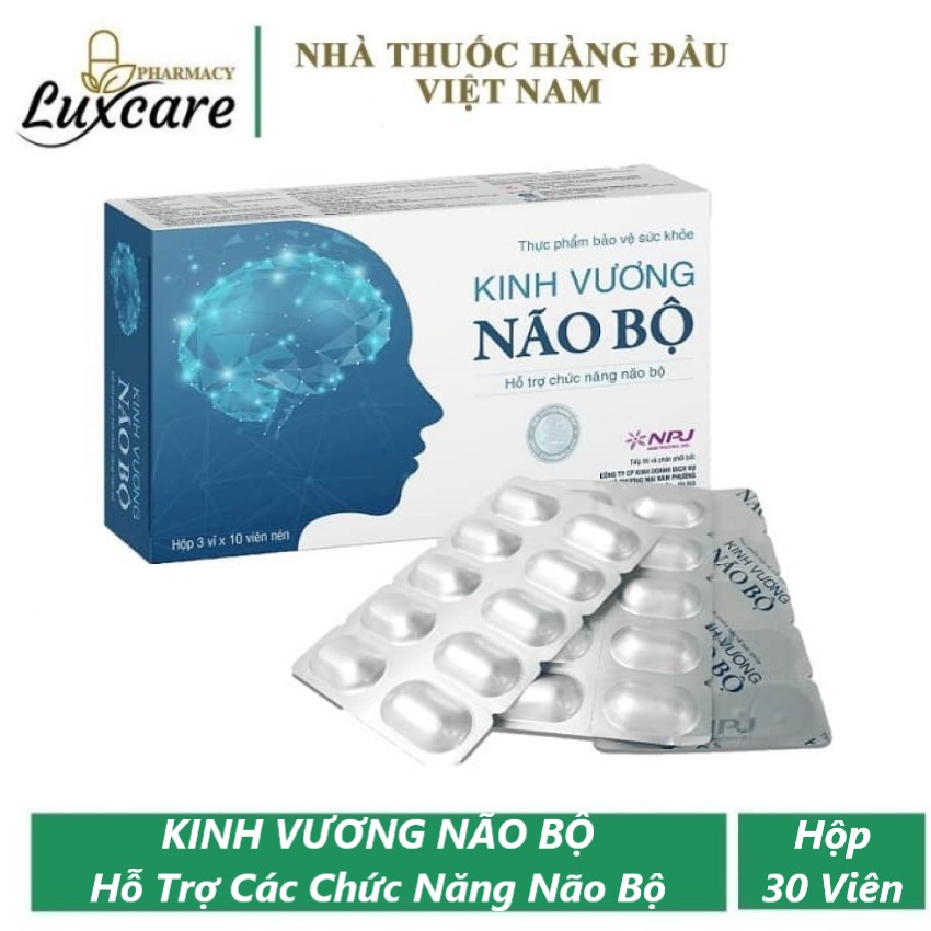 [HCM]Kinh Vương Não Bộ - Hỗ Trợ Chức Năng Não Bộ Tăng Cường Tuần Hoàn Não ( Hộp 30 Viên) Luxcare