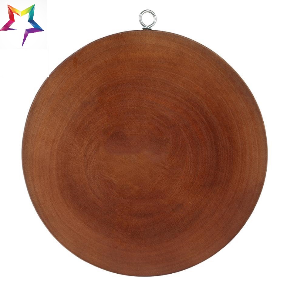 Wood cutting board round large eyelets D260-chopping wood round type high-grade
