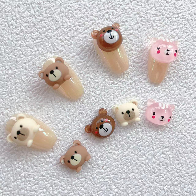 Charm gấu đính móng, charm gấu hoạt hình