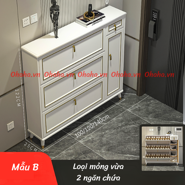[ Freeship HCM]  [ Kèm ảnh thực tế ] Tủ giày thông minh siêu mỏng cao cấp Ohaha - TGCC021