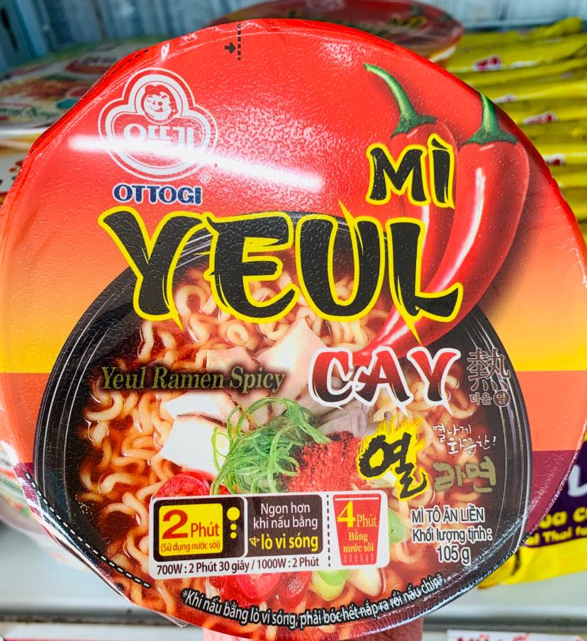 1 Thùng Mì ly ăn liền - Mì Ly Yeul cay 62g