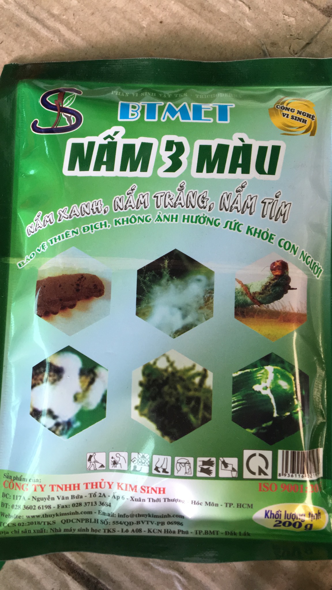 Sản phẩm Nấm 3 màu gói 200 gr dùng trong nông nghiệp
