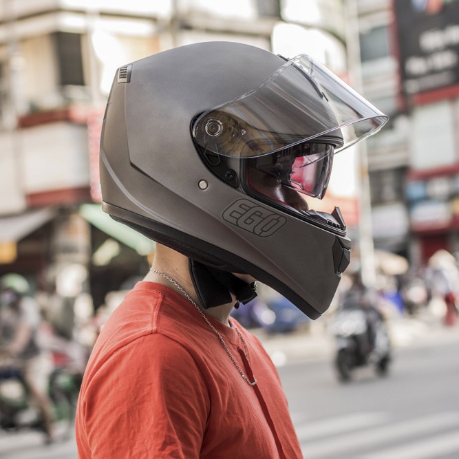 Mũ Bảo Hiểm Nguyên Đầu Hai Kính EGO E-6 - EGO HELMET