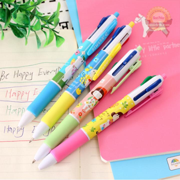 Combo 3 Bút bi 4 màu hình BTM dễ thương