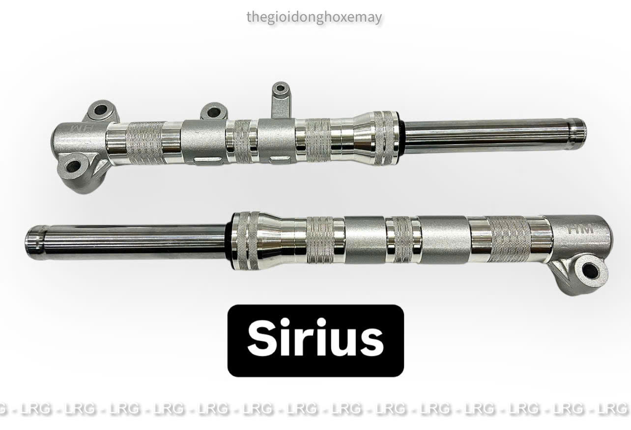 Phuộc Trước, Giảm Xóc Trước Phay Thái HM Màu Bạc Ex150 - Ex155, Sirius, Vario, Wave S110 Size Hạ 3 Phân