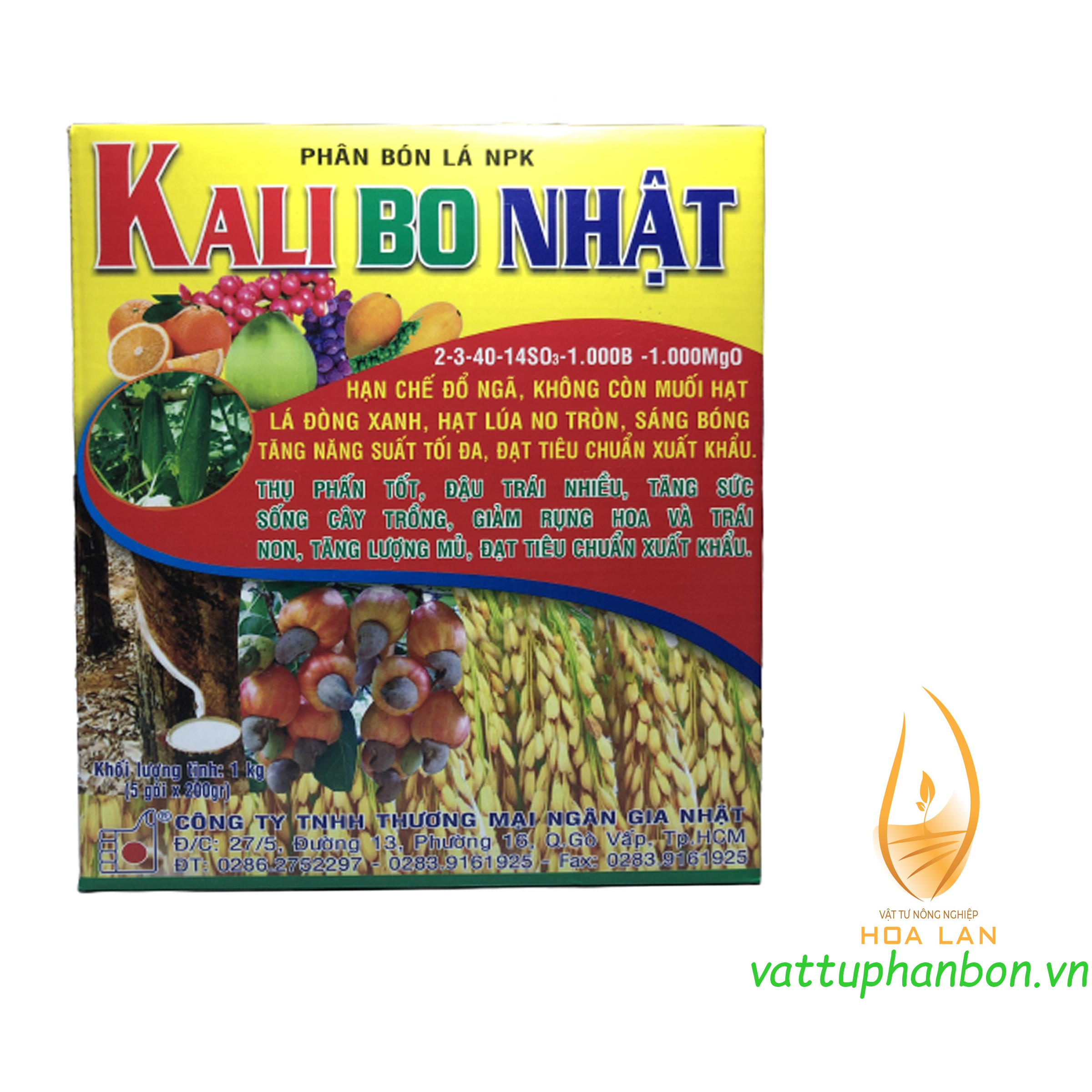 Phân Bón Lá NPK Kali Bo Nhật - #255A# 200g