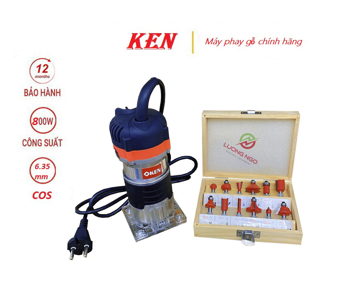 Máy phay gỗ KEN 850w - máy soi mộng gỗ chính hãng
