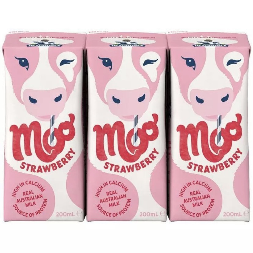 Sữa tươi tiệt trùng Devondale Moo Dâu 6x200ml