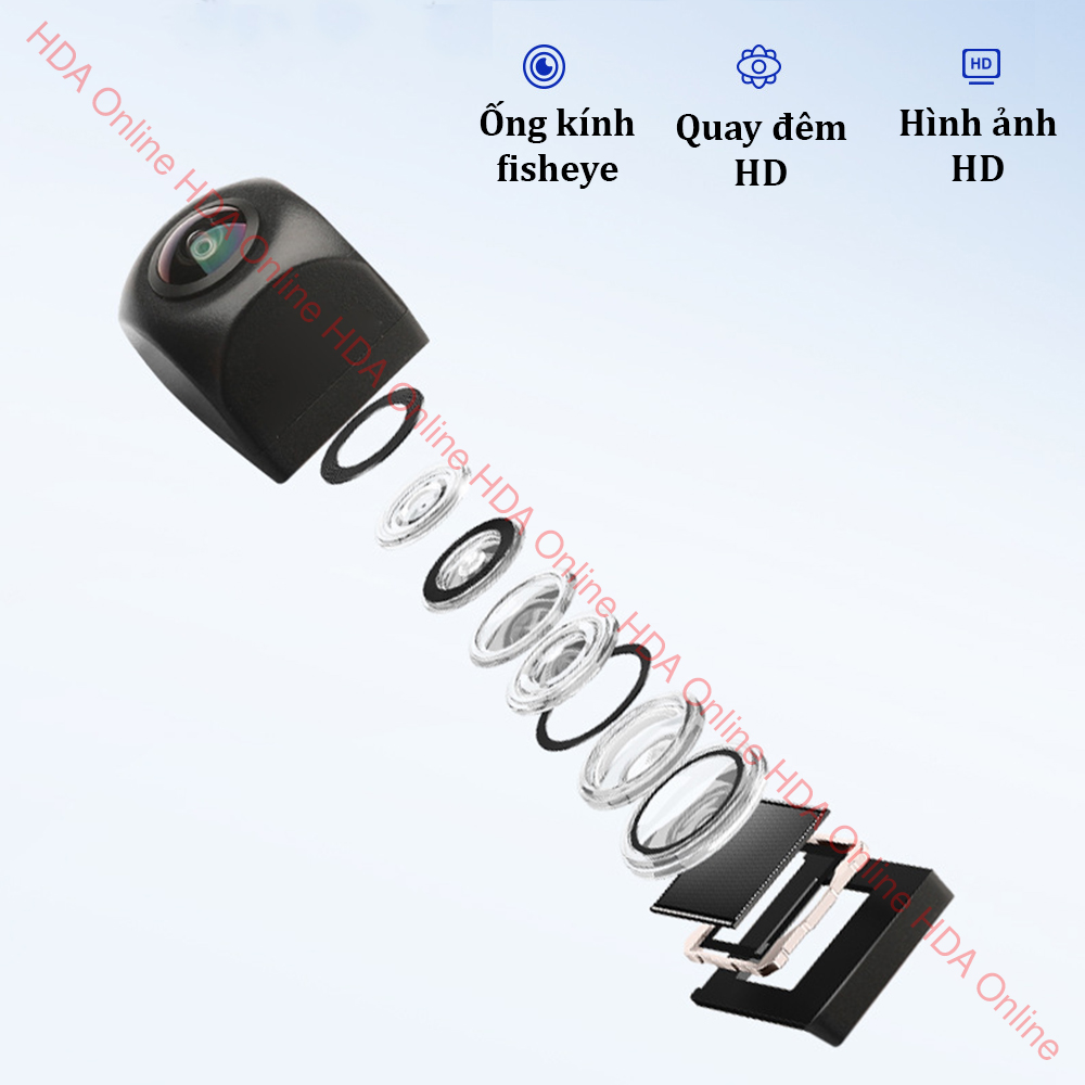 Camera lùi ô tô HQ156 chuyển đổi AHD/CCD