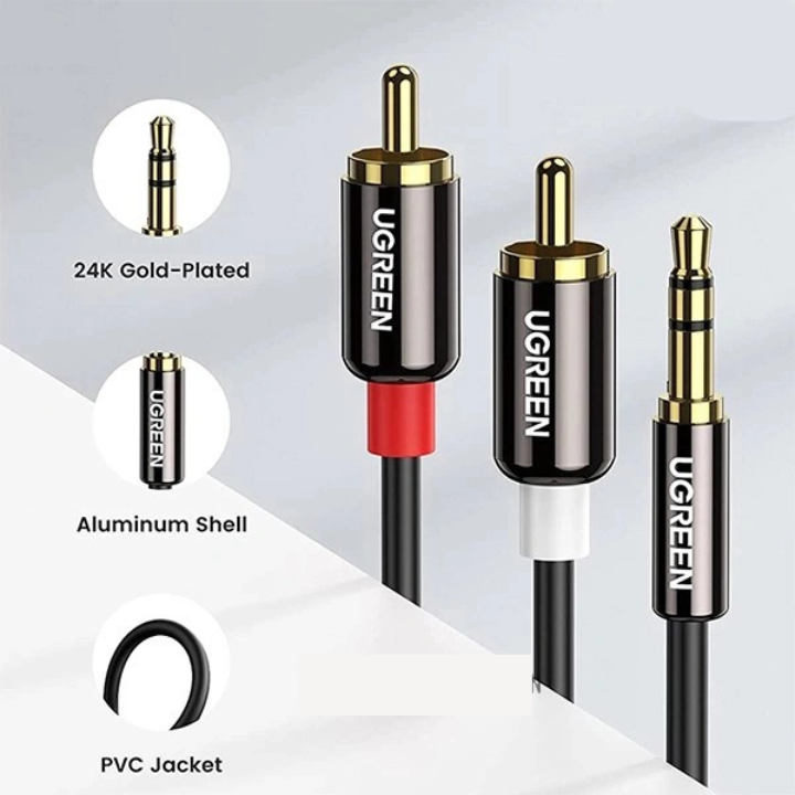 Cáp Loa 3.5Mm Sang RCA 1.5M UGREEN 10583